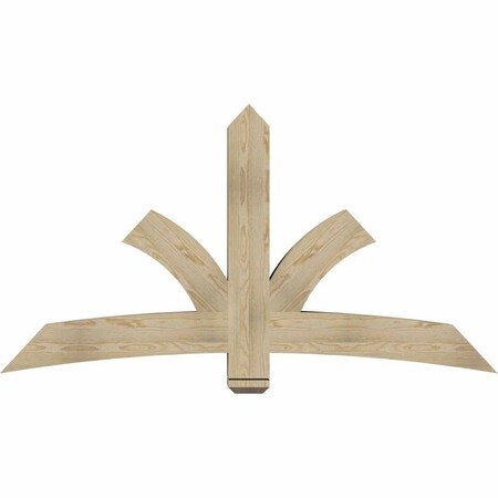 Ekena Millwork Davenport Rough Sawn Timber Gable Bracket, Douglas Fir, 72"W x 39"H x 6"D x 6"F, 13/12 Pitch GBW072X39X0606DAV00RDF